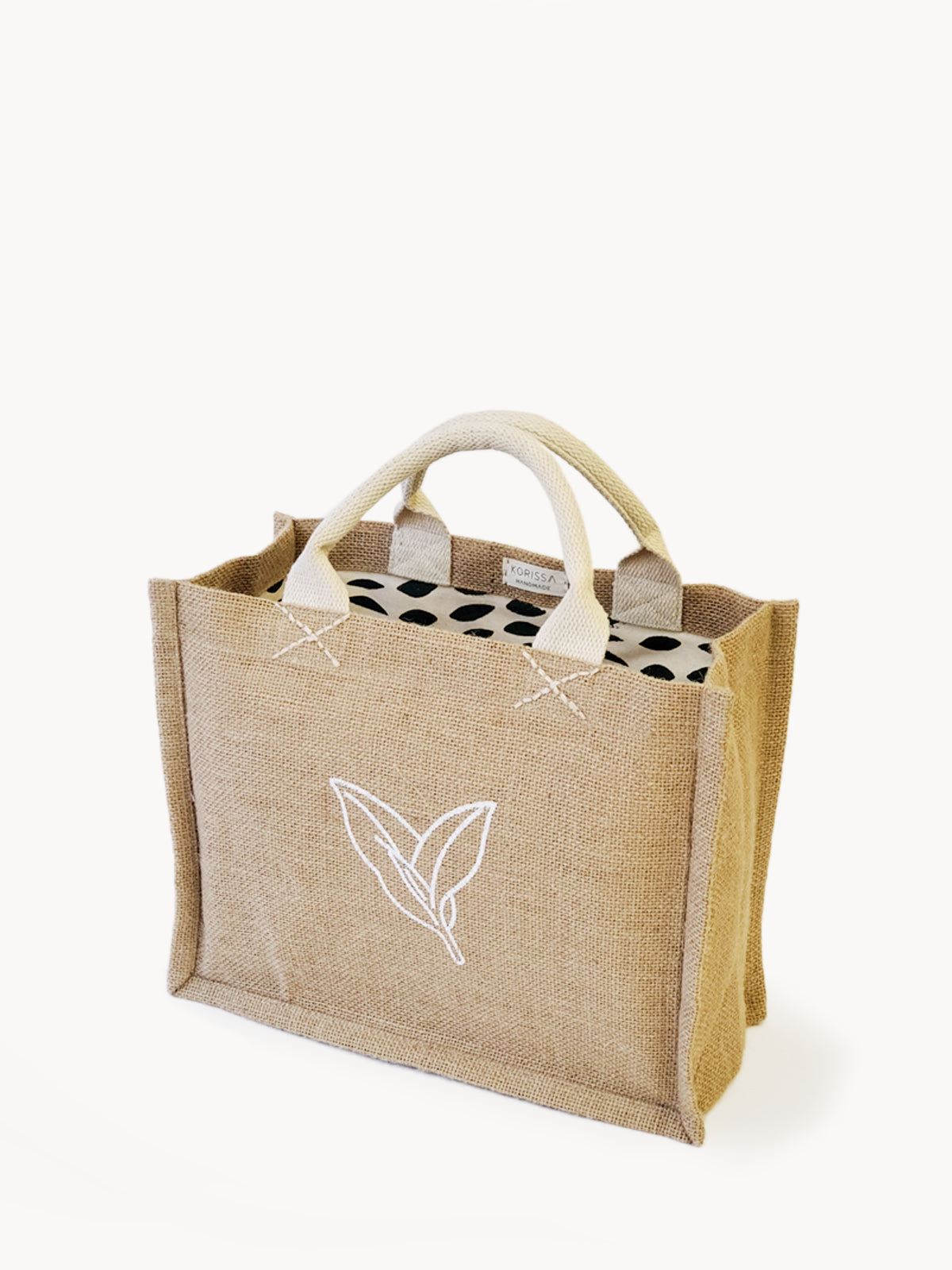 Jute Canvas Gift Bag - Nature Tote KORISSA