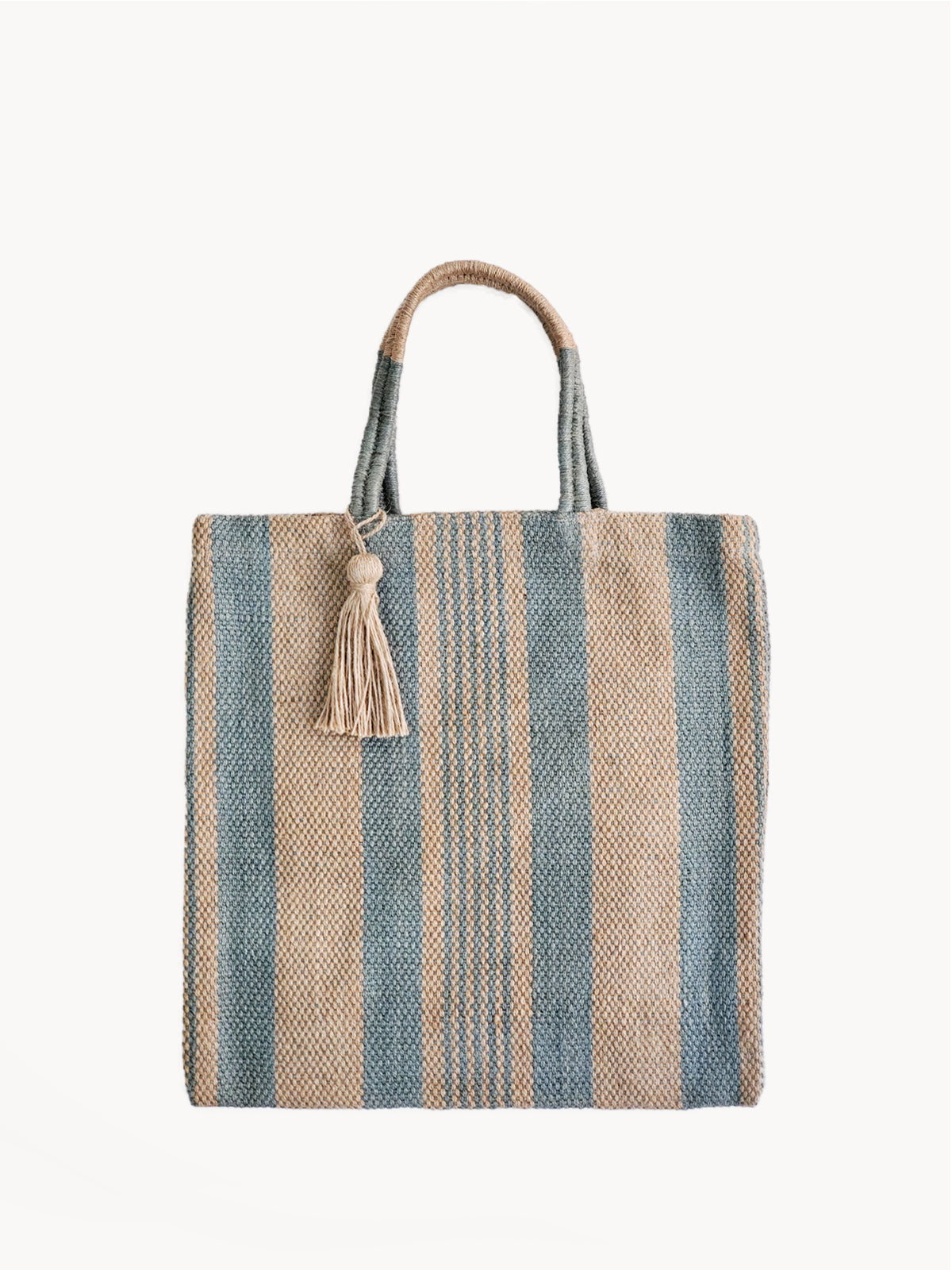 Dora Jute Tote Bag - Pale Green Tote KORISSA