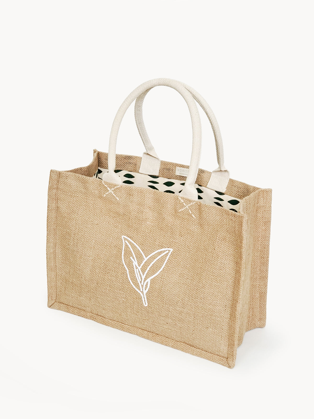 Jute Canvas Shopping Bag - Nature Tote KORISSA