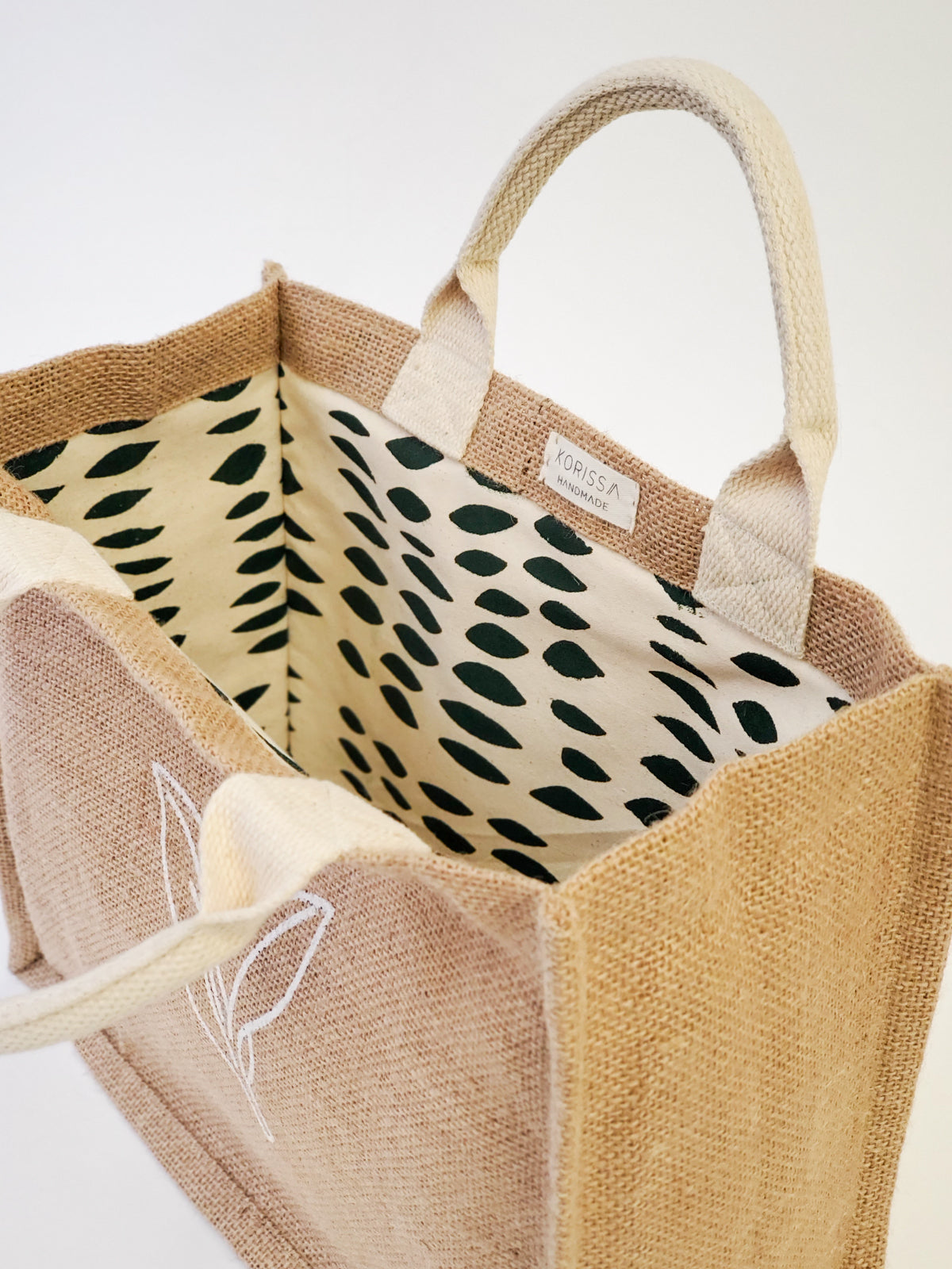 Jute Canvas Gift Bag - Nature Tote KORISSA