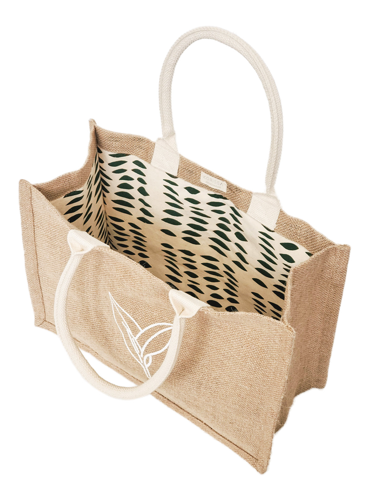 Jute Canvas Shopping Bag - Nature Tote KORISSA