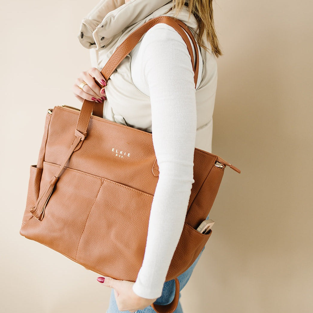 Aberdeen // Genuine Leather Convertible Tote Tote Elkie & Co.