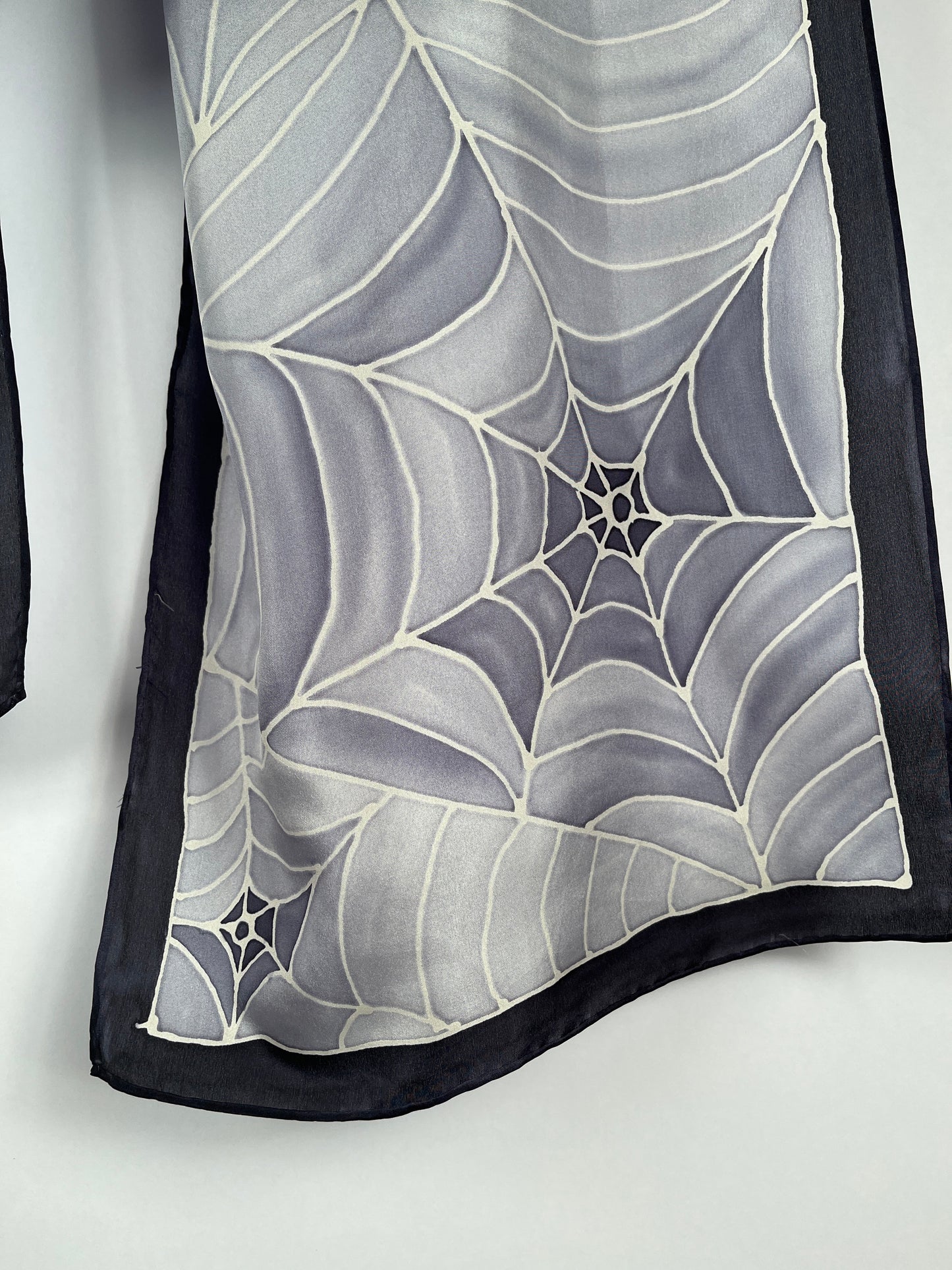 “Just the Web" - Hand-dyed Silk Scarf - $140 Silk Scarf Fox Run Studios