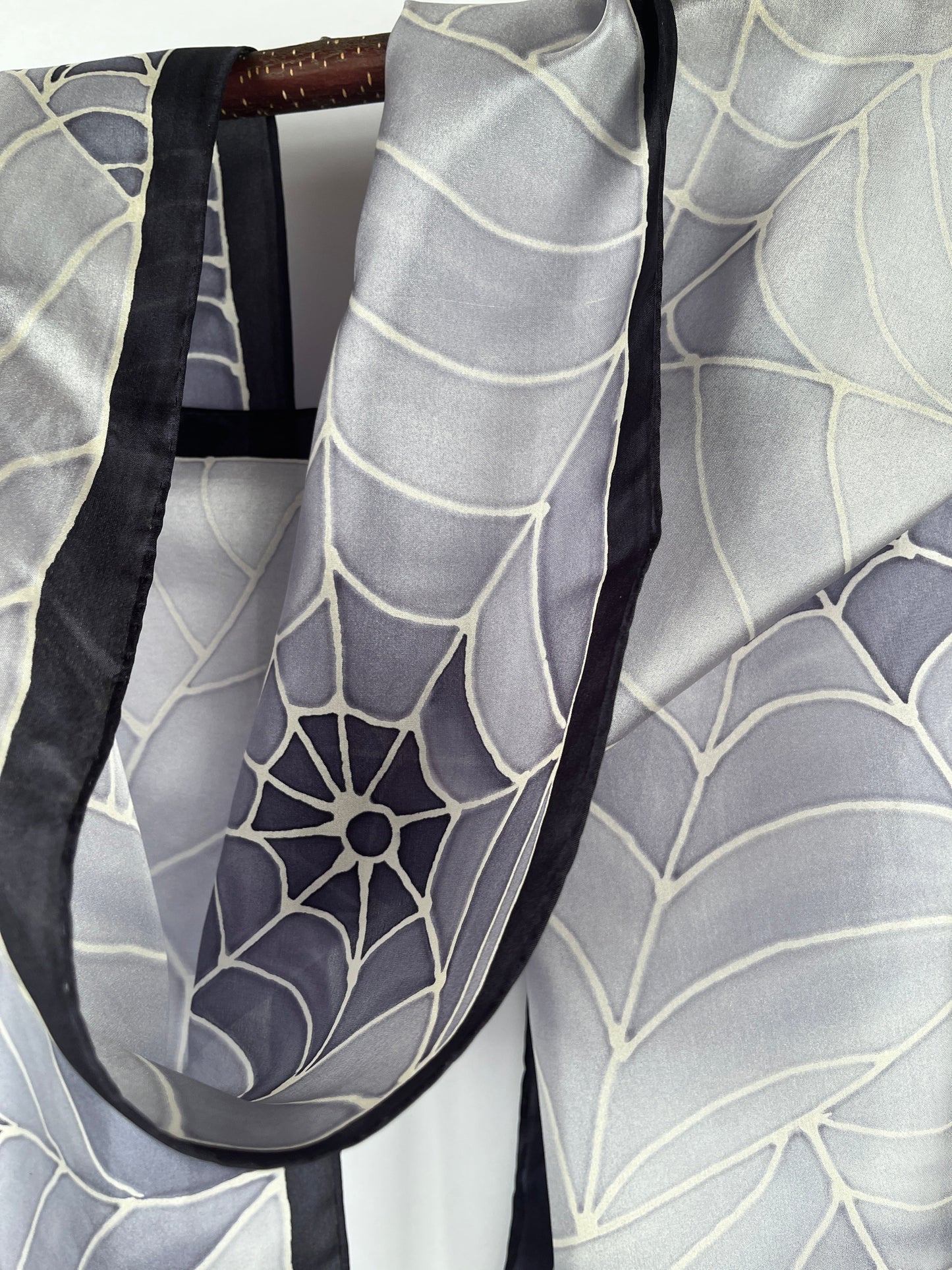 “Just the Web" - Hand-dyed Silk Scarf - $140 Silk Scarf Fox Run Studios