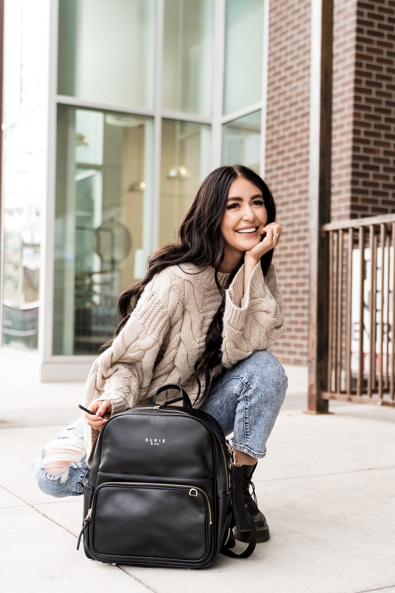 The Aspen Vegan Leather Backpack Backpack Elkie & Co.