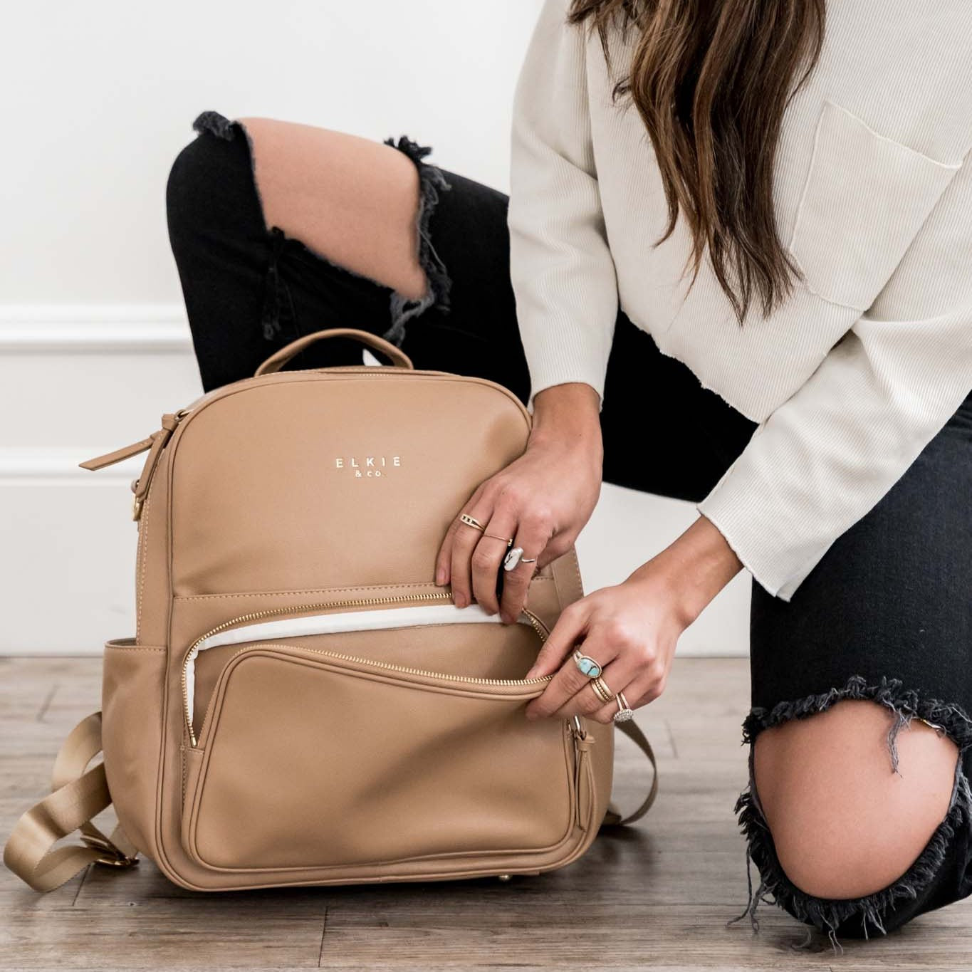 The Aspen Vegan Leather Backpack Backpack Elkie & Co.