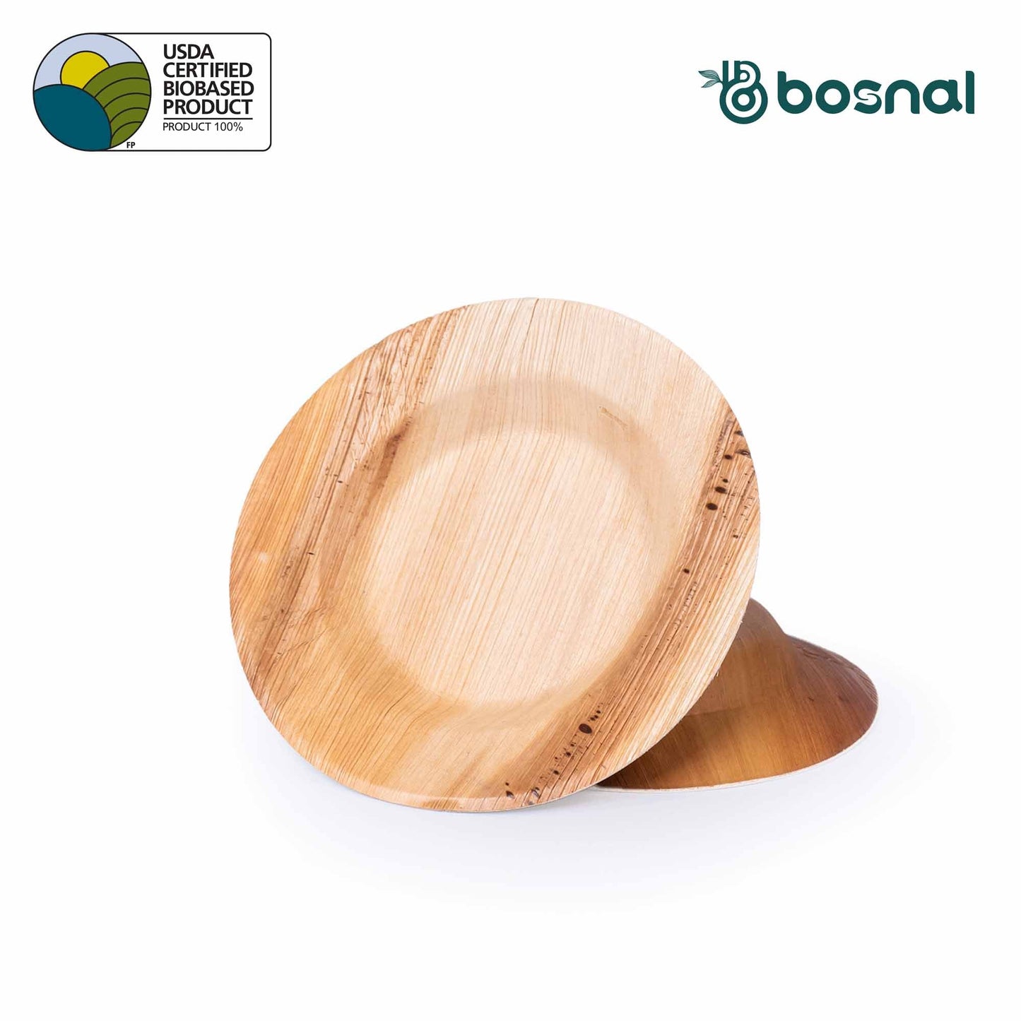 Bosnal - Palm Leaf Biodegradable Bowls, 9.5 inch Round Soup Bowl, 25 Pcs Bowls Bosnal