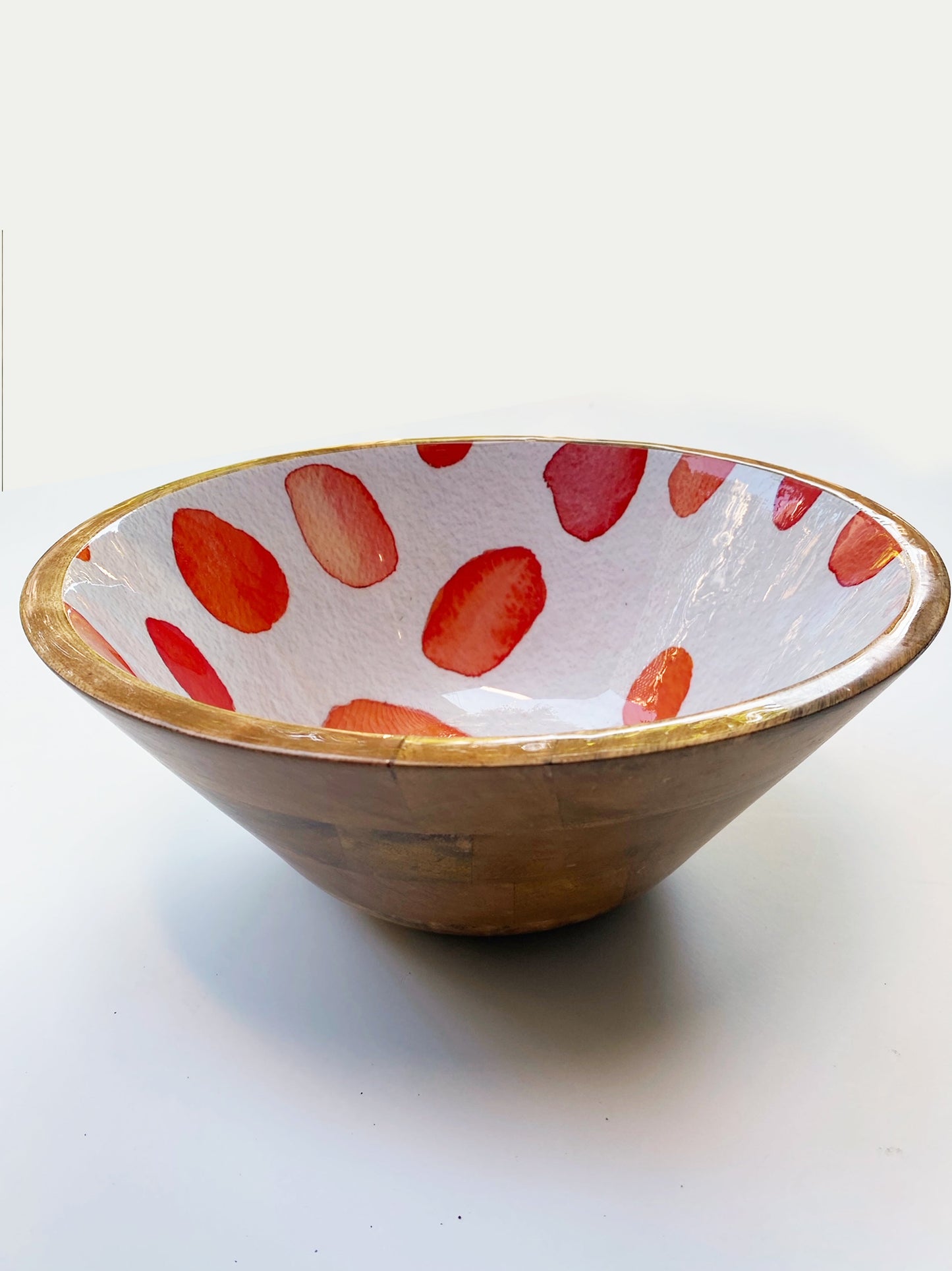 Serving Bowl: Rose Petals on Ecru Bowls India & Purry by Jessica Hollander