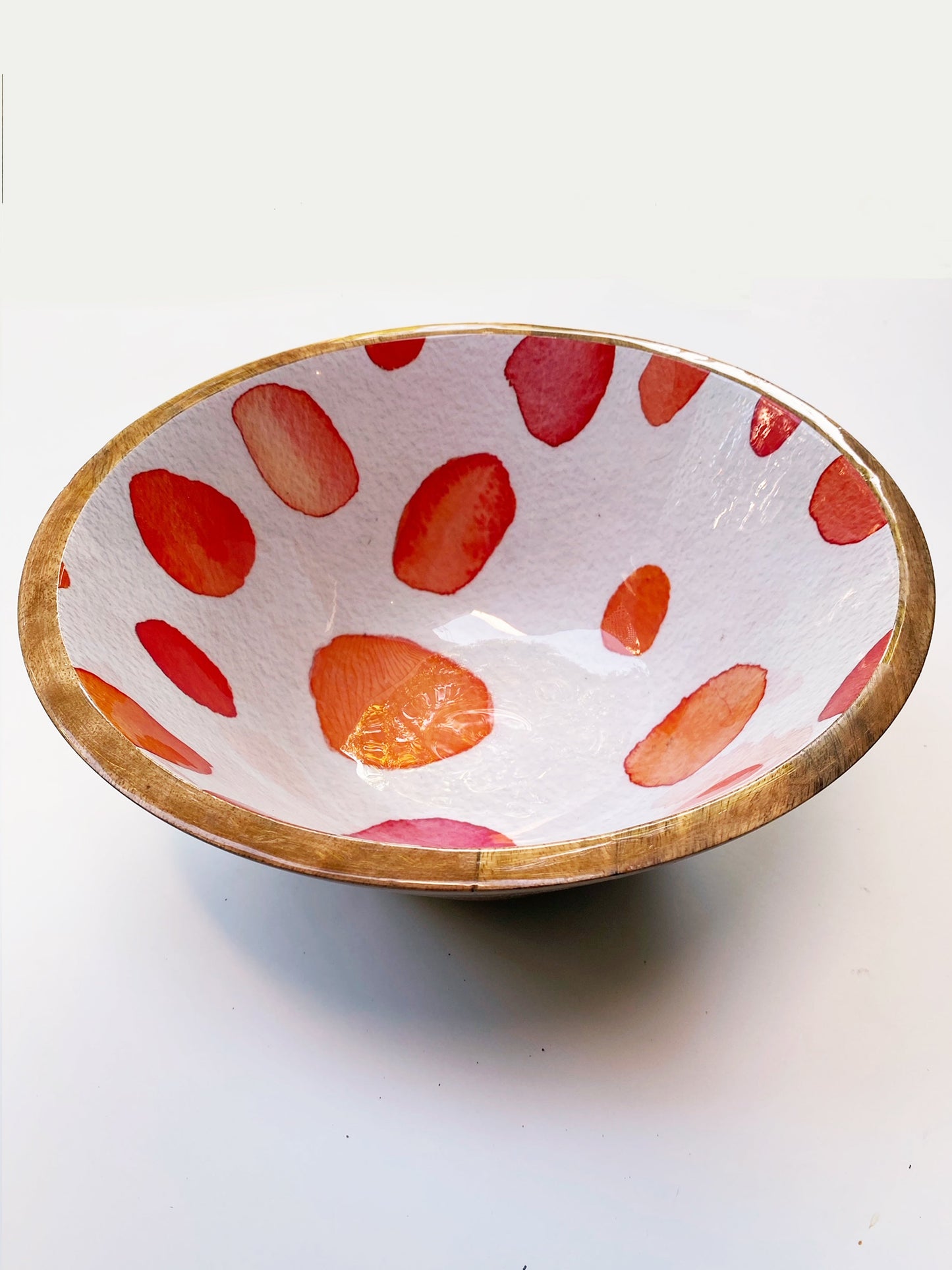 Serving Bowl: Rose Petals on Ecru Bowls India & Purry by Jessica Hollander