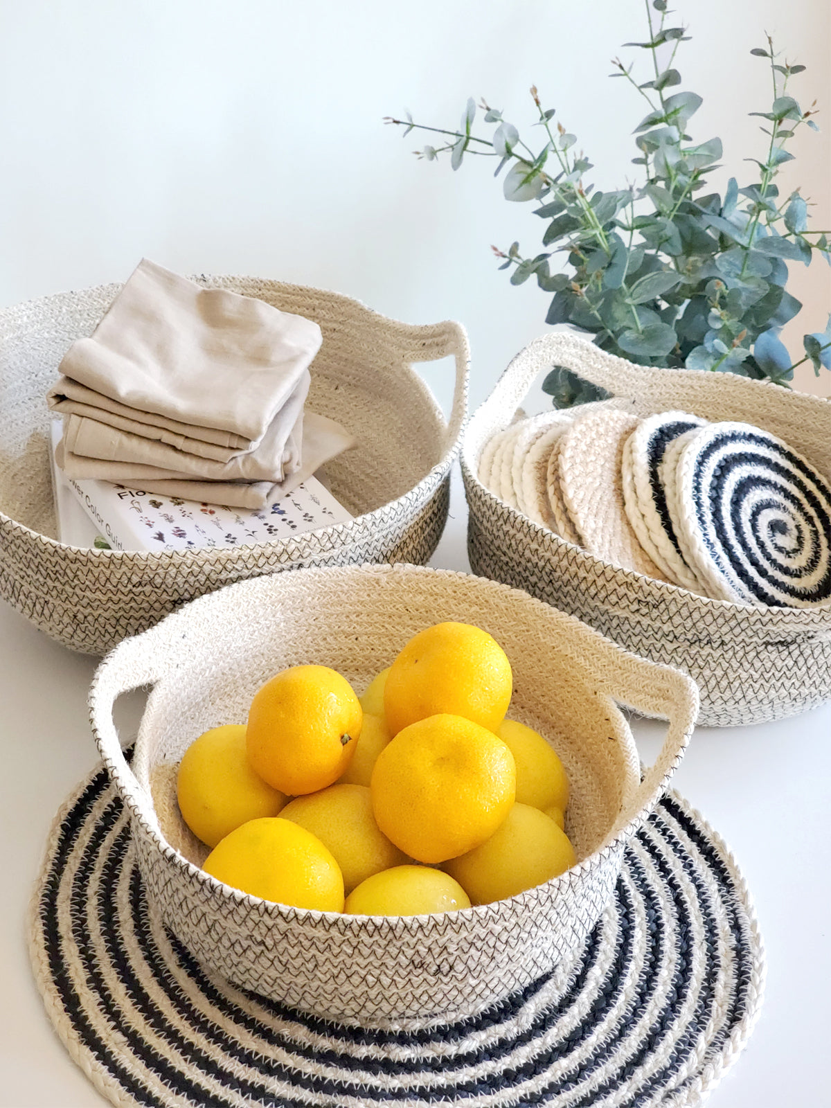 Amari Fruit Bowl - Black Fruit Bowl Baskets KORISSA