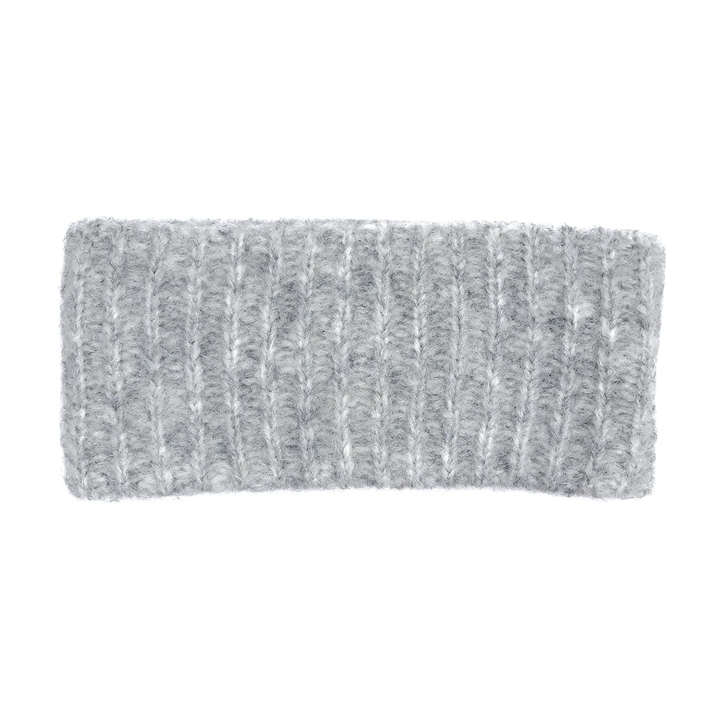 Gray Ribbed Alpaca Ear Warmer Headband SLATE + SALT