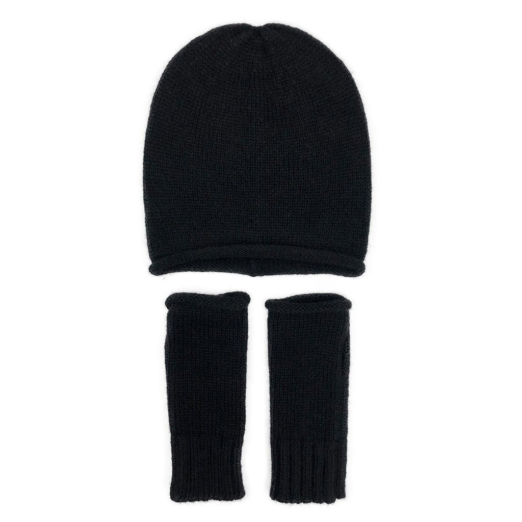 Black Essential Knit Alpaca Beanie Beanie SLATE + SALT