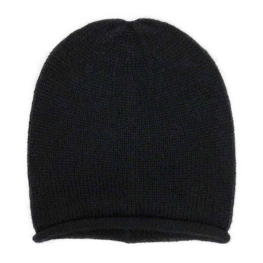 Black Essential Knit Alpaca Beanie Beanie SLATE + SALT