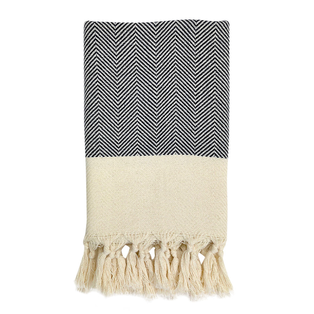 Herringbone Turkish Hand Towel Hand Towel SLATE + SALT