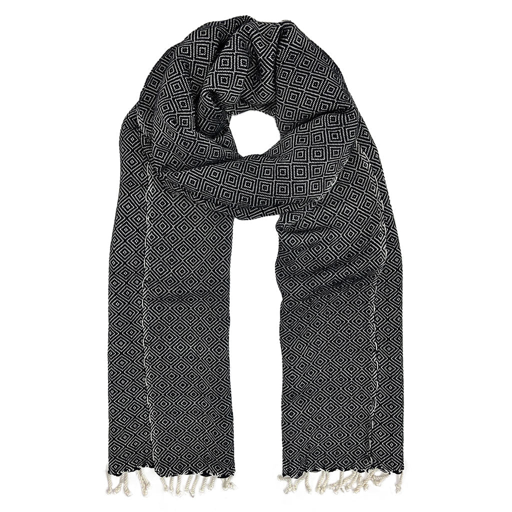 Organic Cotton Diamond Scarf Scarves SLATE + SALT