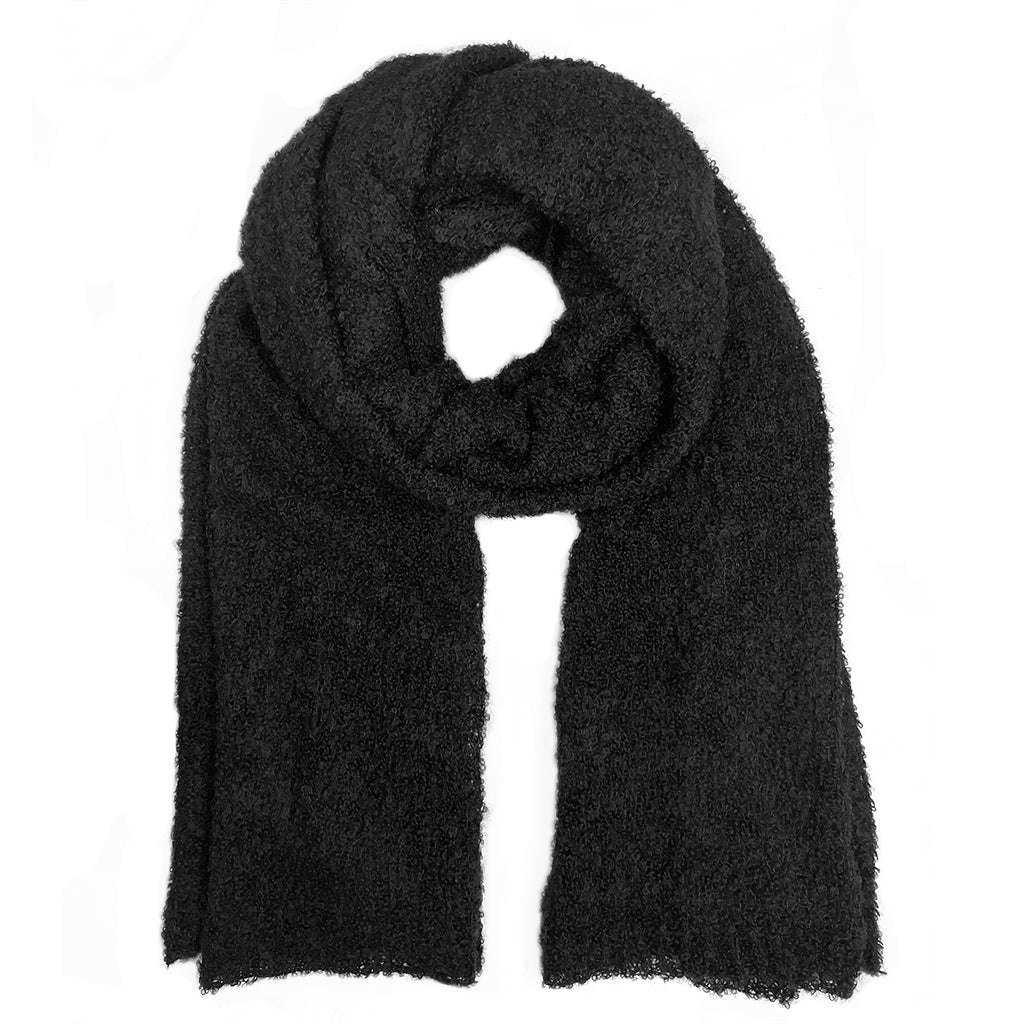 Black Ultra Plush Alpaca Scarf Scarves SLATE + SALT