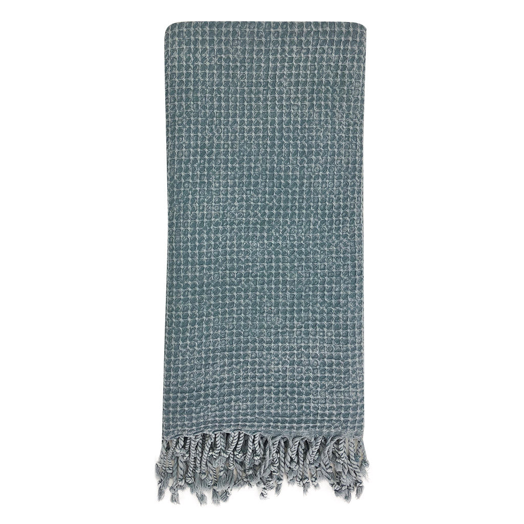 Waffle Weave Turkish Towel Bath Towel SLATE + SALT