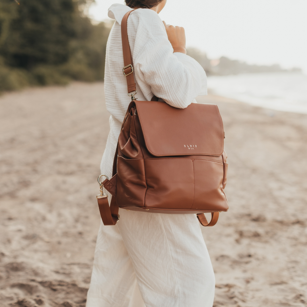 The Milan // Genuine Leather Backpack Backpack Elkie & Co.