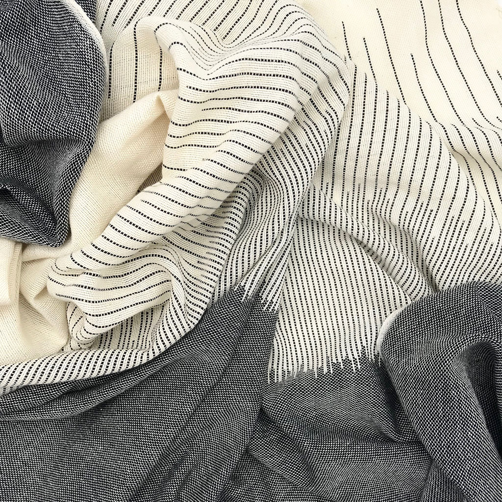 Striped Organic Cotton Scarf Scarves SLATE + SALT