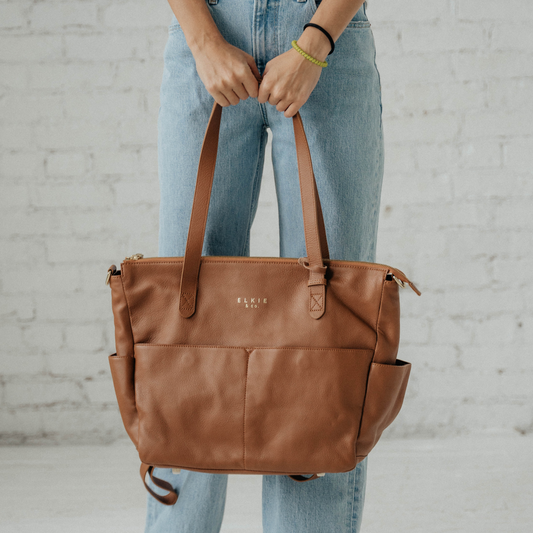 Aberdeen // Genuine Leather Convertible Tote Tote Elkie & Co.