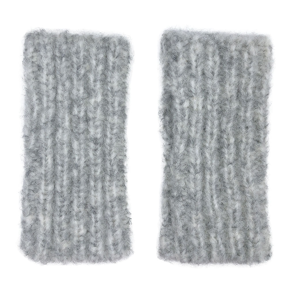 Gray Ribbed Alpaca Gloves Gloves SLATE + SALT