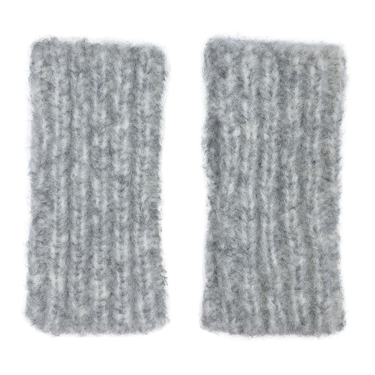 Gray Ribbed Alpaca Gloves Gloves SLATE + SALT