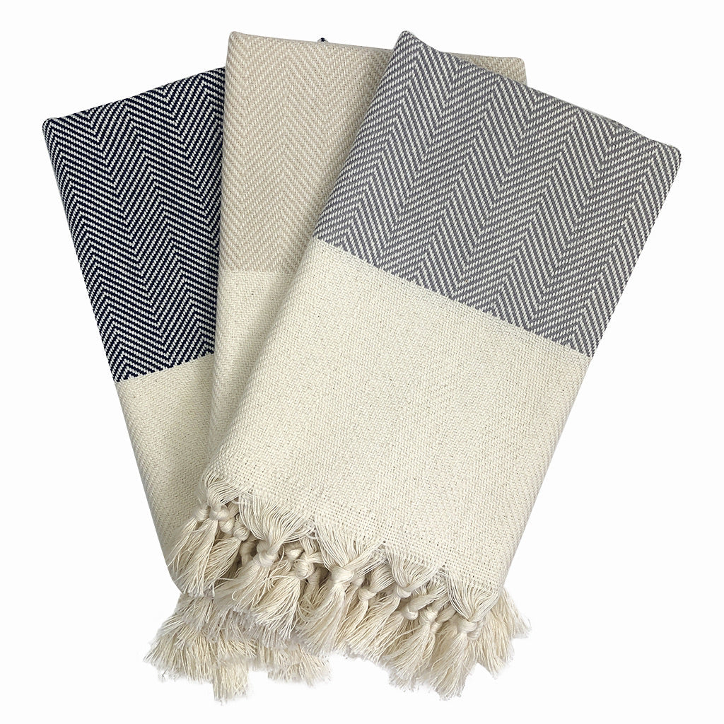 Herringbone Turkish Hand Towel Hand Towel SLATE + SALT