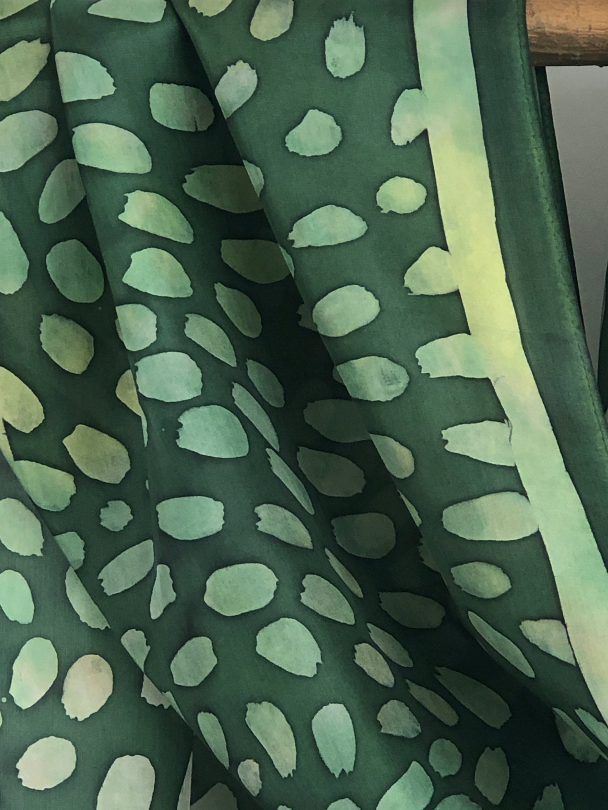 "Woodland Maze" - Hand-dyed Silk Scarf - $125 Silk Scarf Fox Run Studios