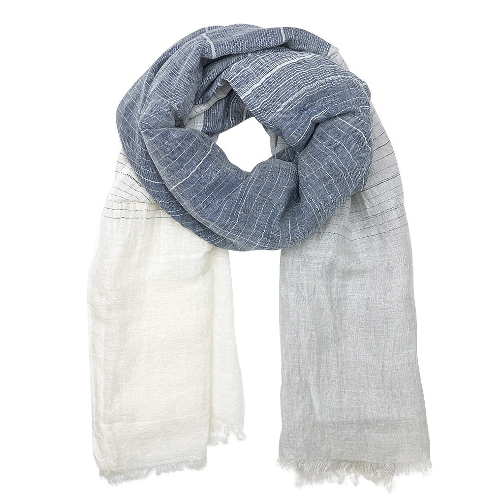 Linen Cotton Blend Wrap Scarf Scarves SLATE + SALT