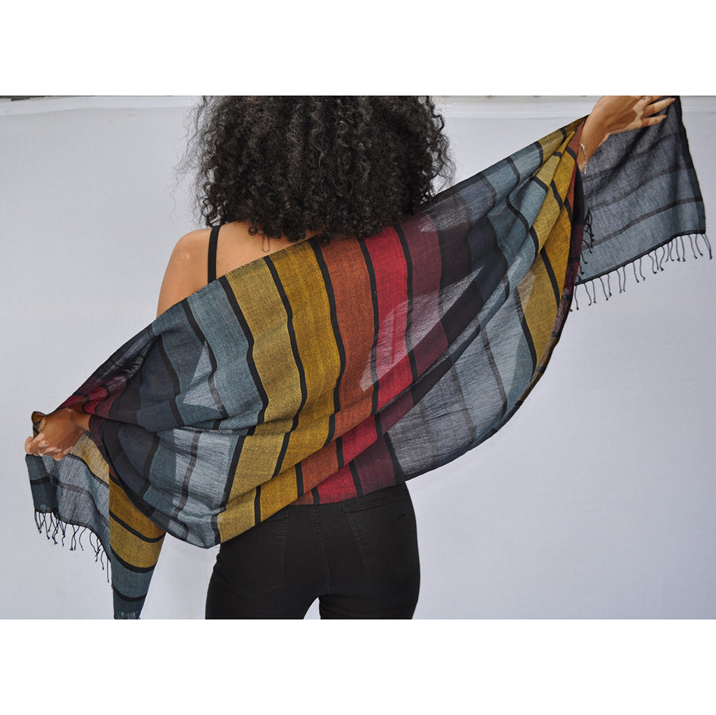 Rainbow Wrap Cotton Scarf ScarvesCotton SLATE + SALT