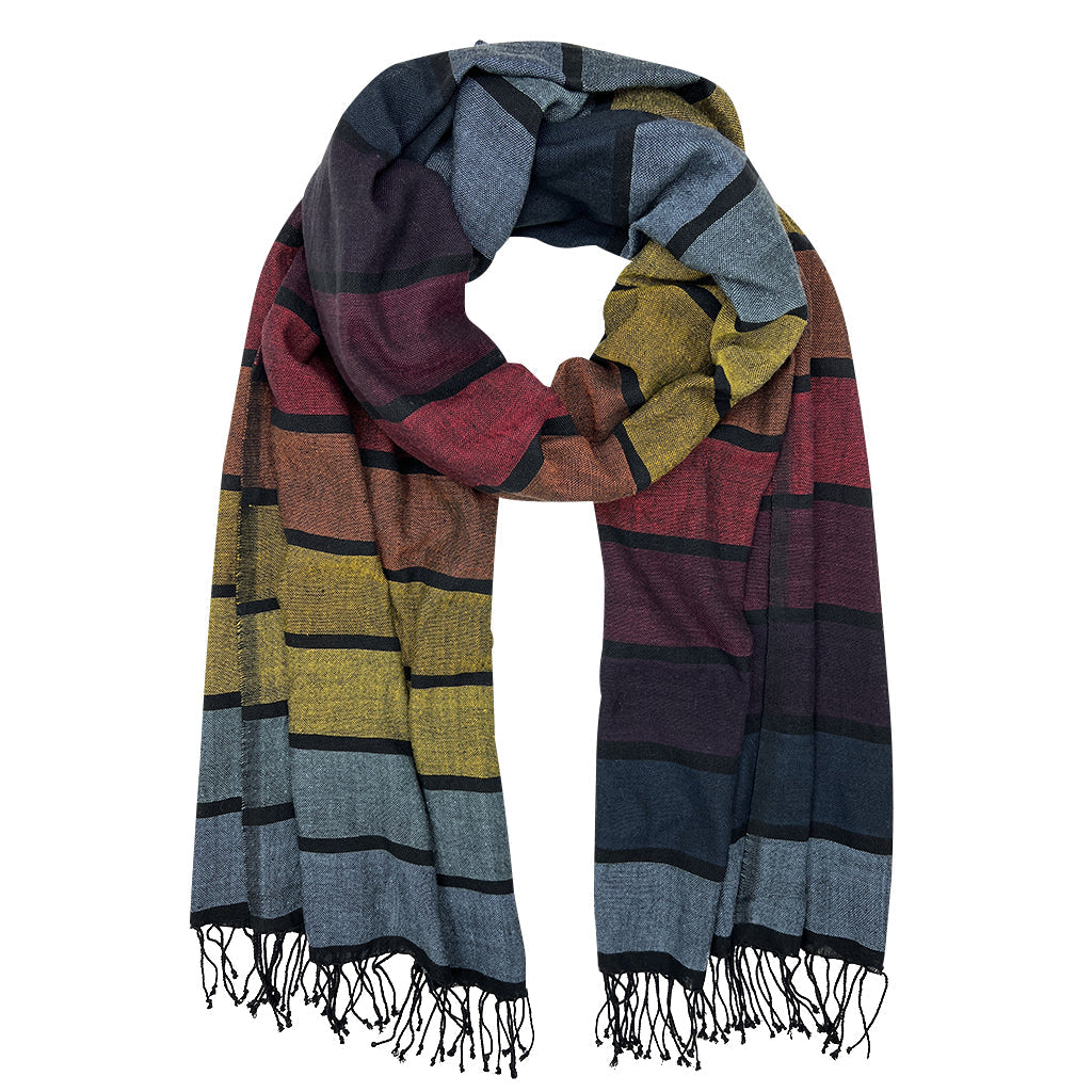 Rainbow Wrap Cotton Scarf ScarvesCotton SLATE + SALT