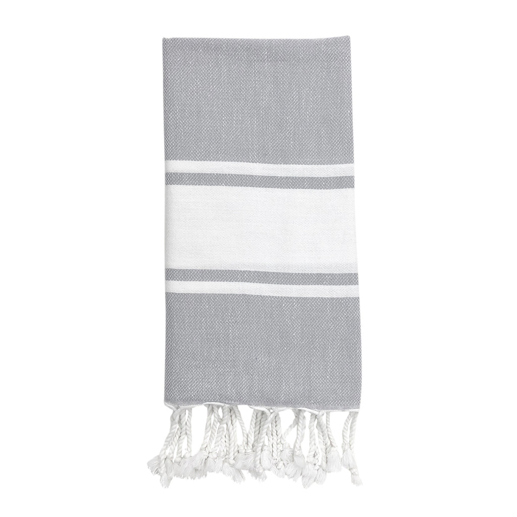 Essential Stripe Turkish Hand Towel Hand Towel SLATE + SALT