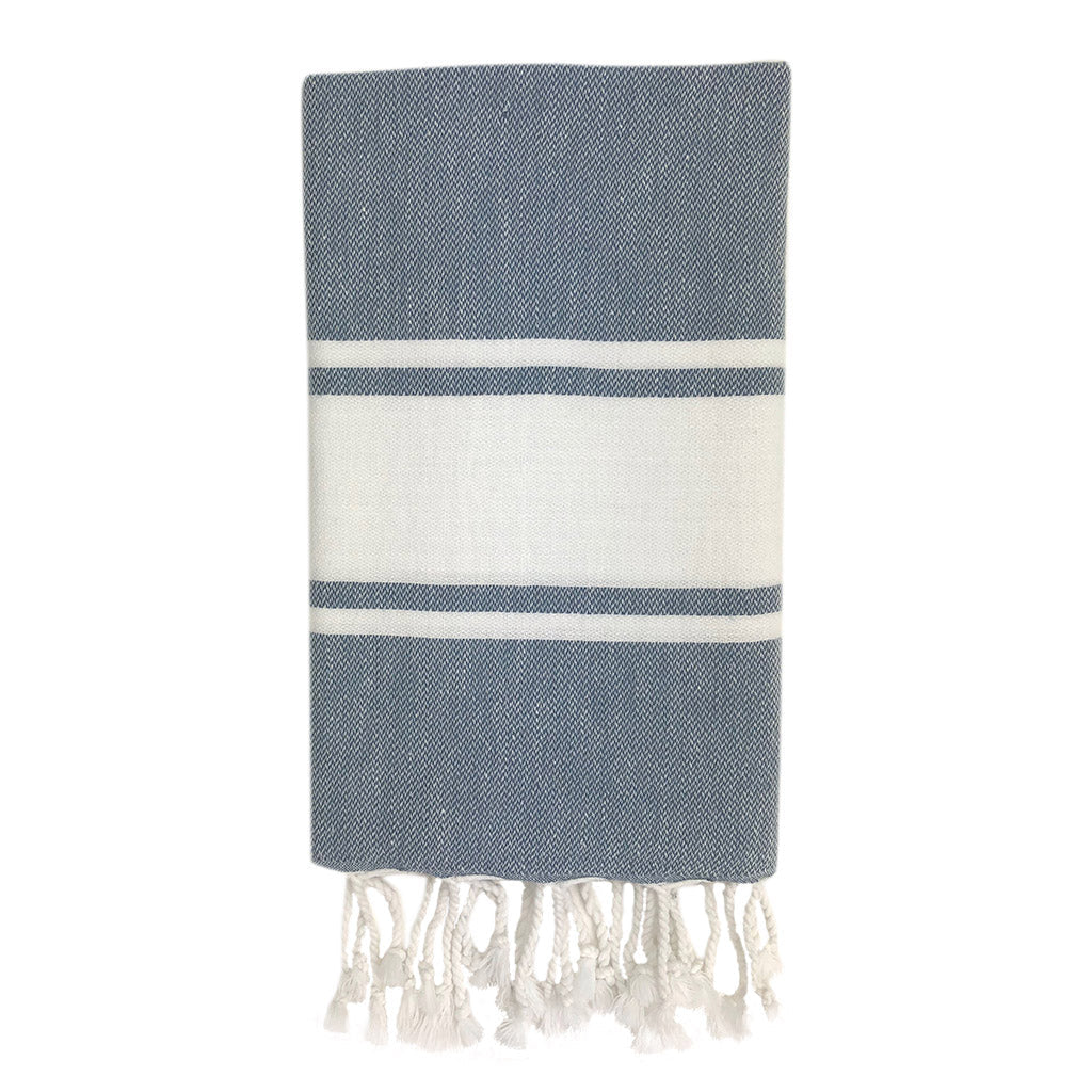 Essential Stripe Turkish Hand Towel Hand Towel SLATE + SALT