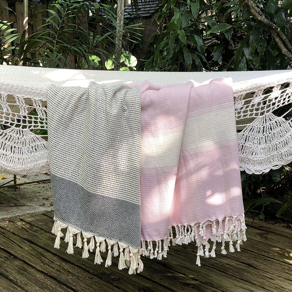 Anatolia Stripe Turkish Towel Bath Towel SLATE + SALT